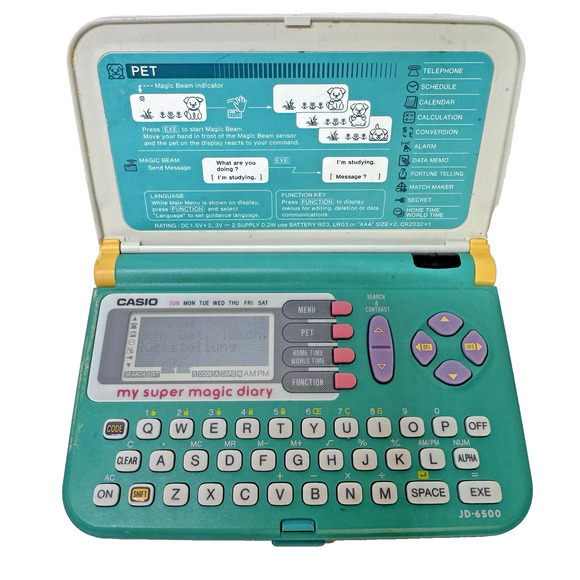 Rare Vintage Casio My Super Magic Diary JD-6500 Pet Action Works New Memory Batt - Picture 1 of 9